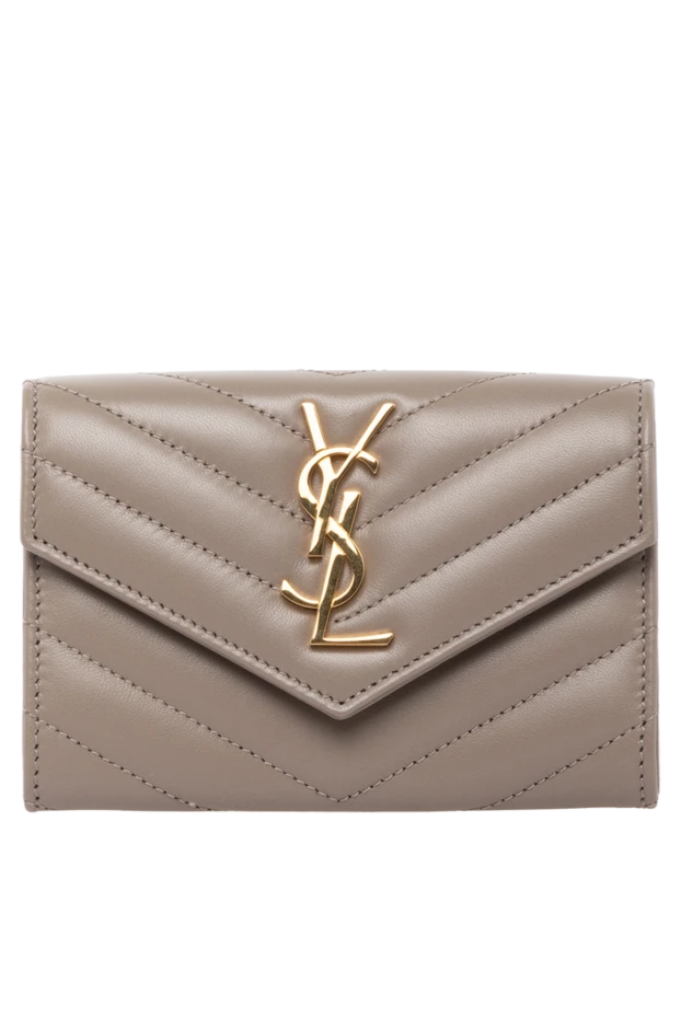 Saint Laurent woman women's purse, beige, made of genuine leather купить с ценами и фото 179252 - photo 1