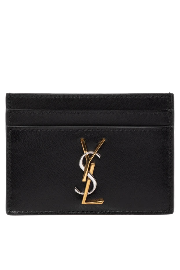 Saint Laurent woman black women's business card holder made of genuine leather купить с ценами и фото 179254 - photo 1