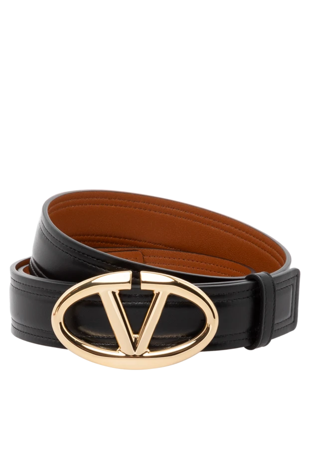 Valentino woman black women's belt made of genuine leather купить с ценами и фото 179270 - photo 1