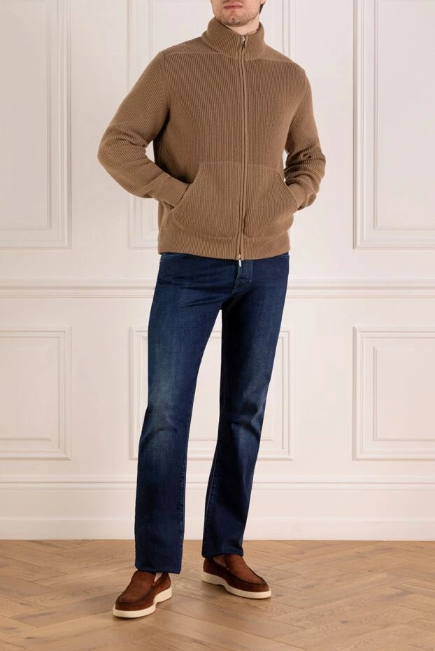 Loro Piana ерлерге арналған бежевый кашемир кардиганы 179277 - фото 2