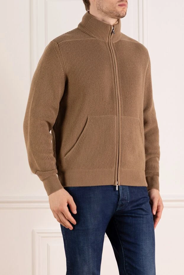 Loro Piana ерлерге арналған бежевый кашемир кардиганы 179277 - фото 3