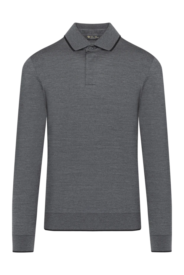 Loro Piana man long sleeve men's gray wool polo купить с ценами и фото 179280 - photo 1