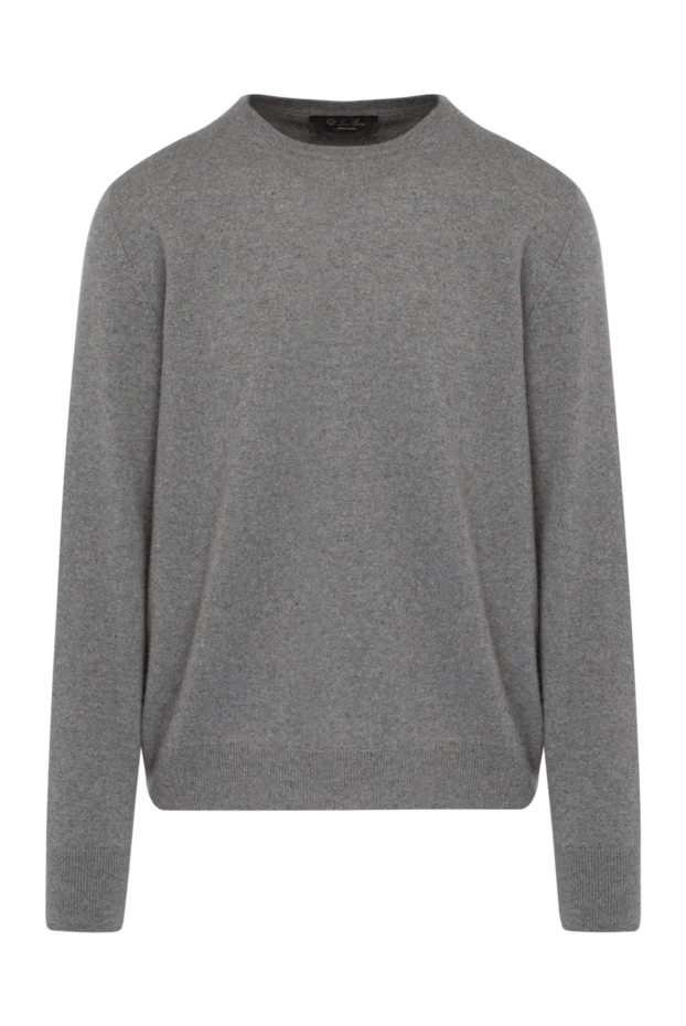 Loro Piana man long sleeve men's gray cashmere jumper купить с ценами и фото 179285 - photo 1