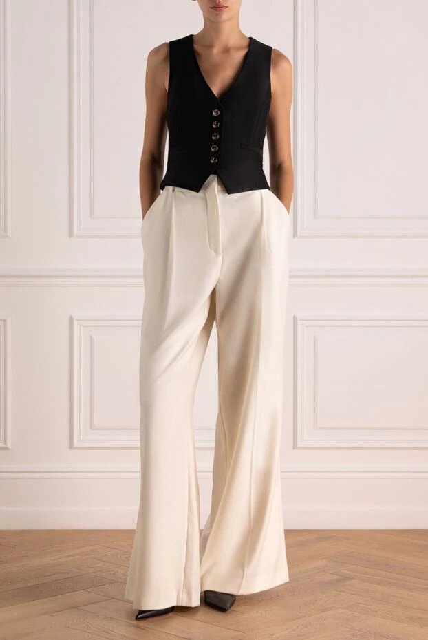 Loro Piana әйелдердің ақ кашемир шалбары 179289 - фото 3