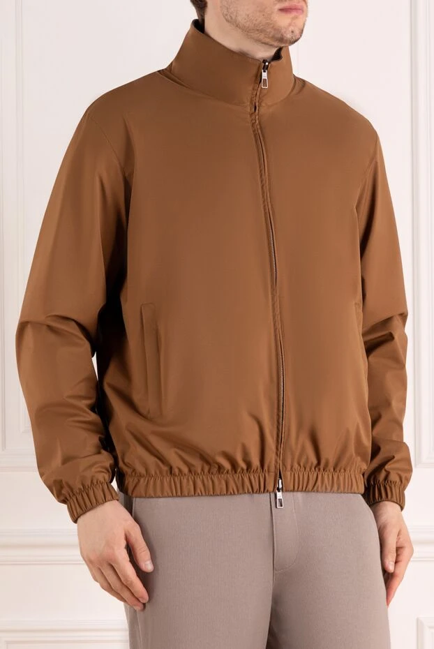 Loro Piana куртка мужская коричневая из нейлона 179291 - фото 3