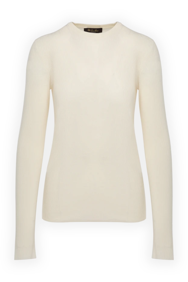 Loro Piana woman women's white wool jumper купить с ценами и фото 179302 - photo 1