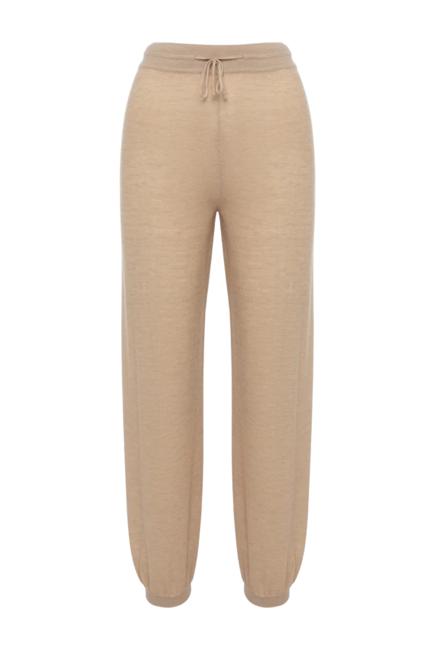 Loro Piana woman women's beige knitted cashmere trousers купить с ценами и фото 179303 - photo 1