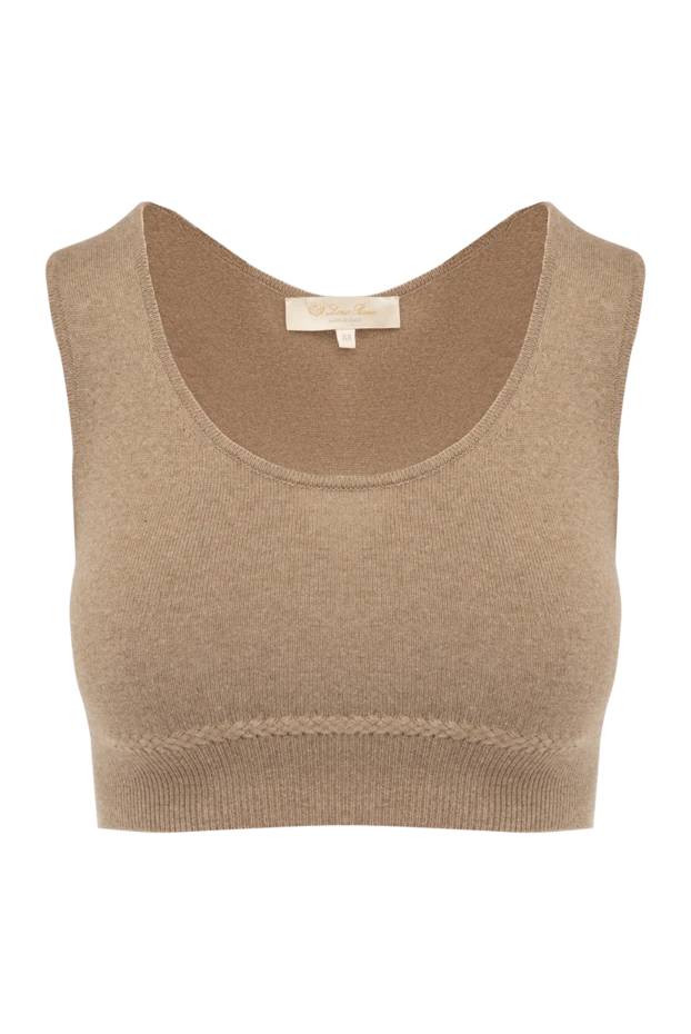 Loro Piana woman women's brown top made of cashmere and nylon купить с ценами и фото 179305 - photo 1