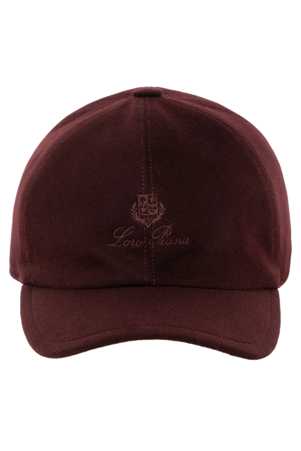 Loro Piana man men's burgundy cashmere cap купить с ценами и фото 179309 - photo 1