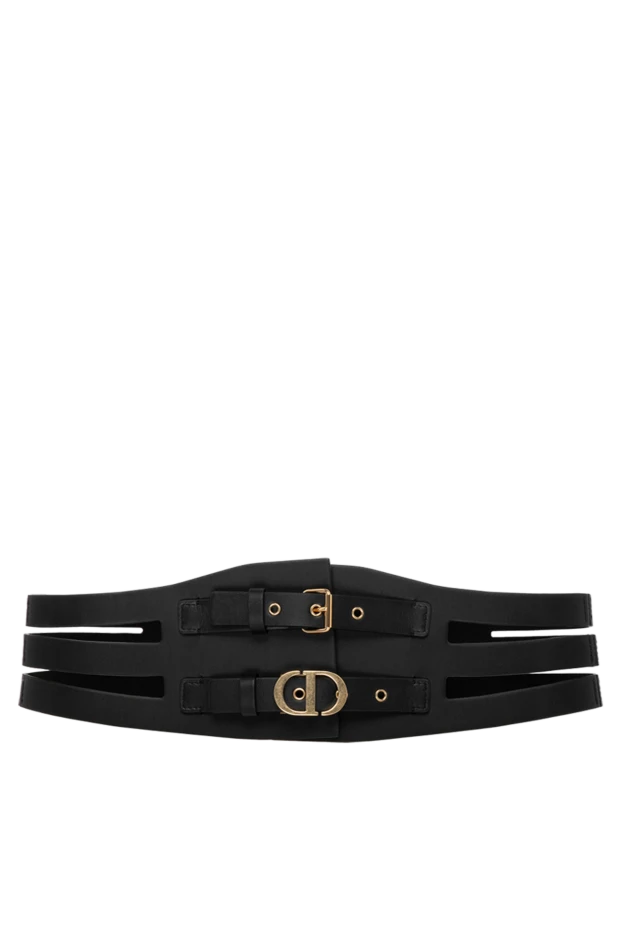 Dior woman women's black belt made of genuine leather купить с ценами и фото 179318 - photo 1