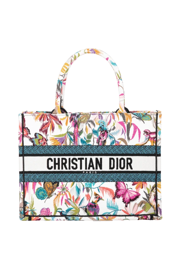 Dior woman women's blue cotton shopper bag купить с ценами и фото 179320 - photo 1