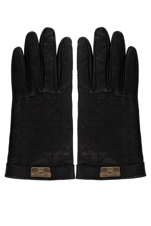 Dior woman women's gloves black made of genuine leather купить с ценами и фото 179325 - photo 1