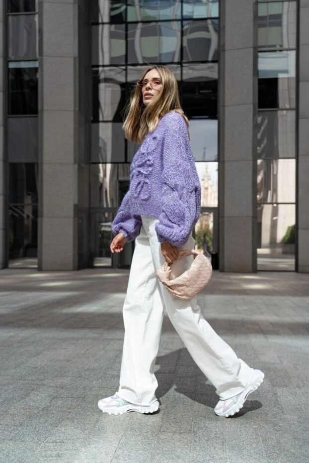 Women's yellow metal sunglasses with pink lenses - photo 2