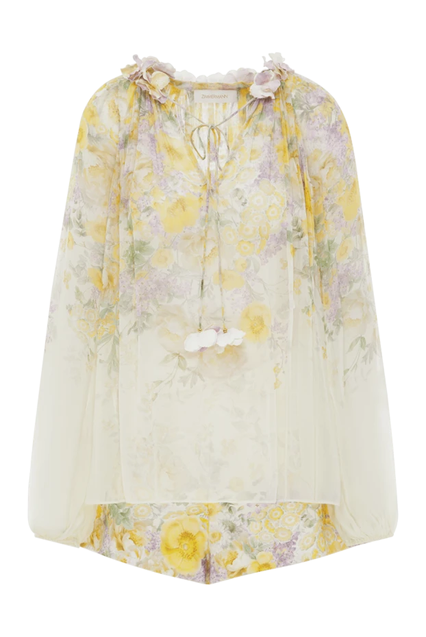 Natura гүлді креп блузка және шорт костюмі - фото 1