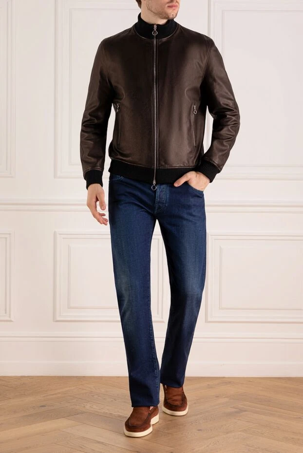 Seraphin мужская черная куртка из натуральной кожи 179361 - фото 3