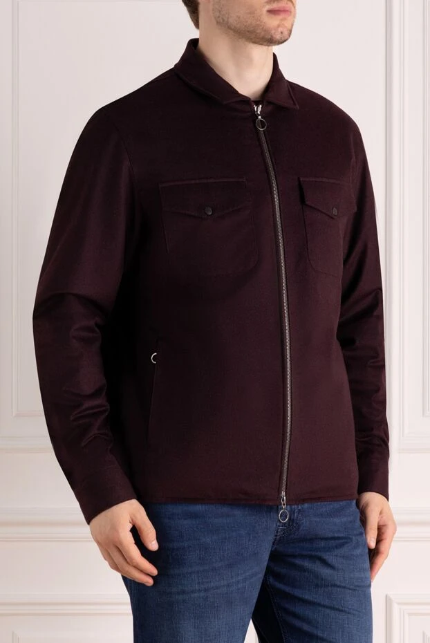 Seraphin men's burgundy cashmere fur jacket 179399 - photo 3