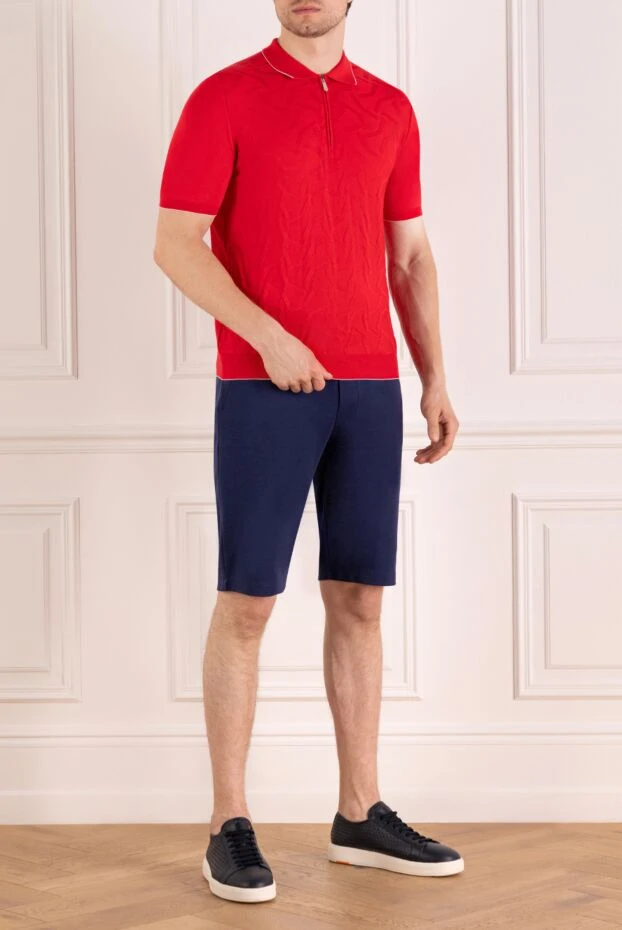 Svevo man men's red cotton polo купить с ценами и фото 179408 - photo 2