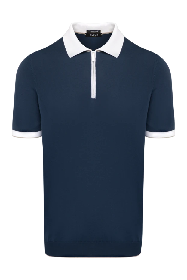 Svevo man men's blue cotton polo купить с ценами и фото 179409 - photo 1