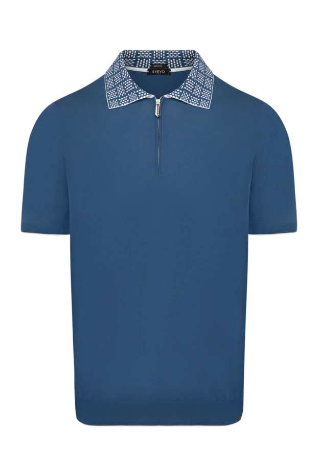 Svevo man men's blue cotton polo купить с ценами и фото 179412 - photo 1