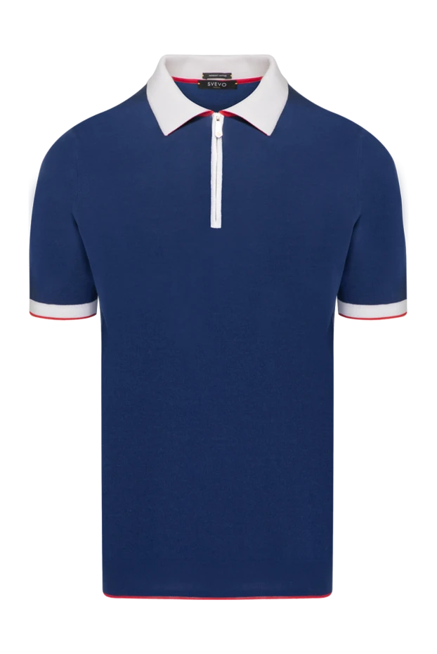 Svevo man men's blue cotton polo купить с ценами и фото 179414 - photo 1