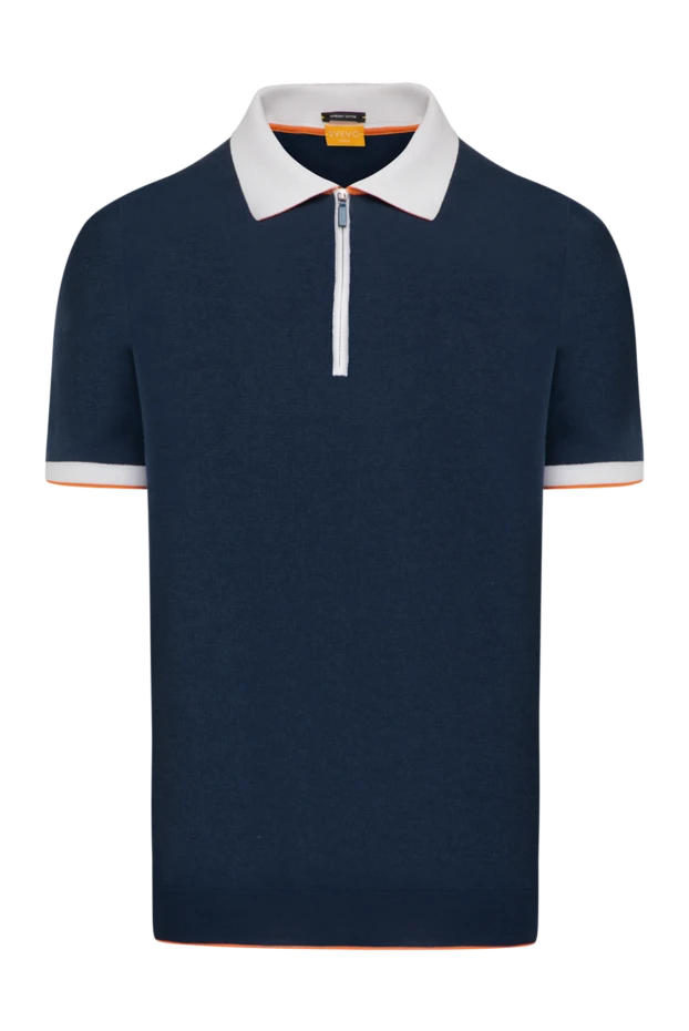 Svevo man men's blue cotton polo купить с ценами и фото 179416 - photo 1