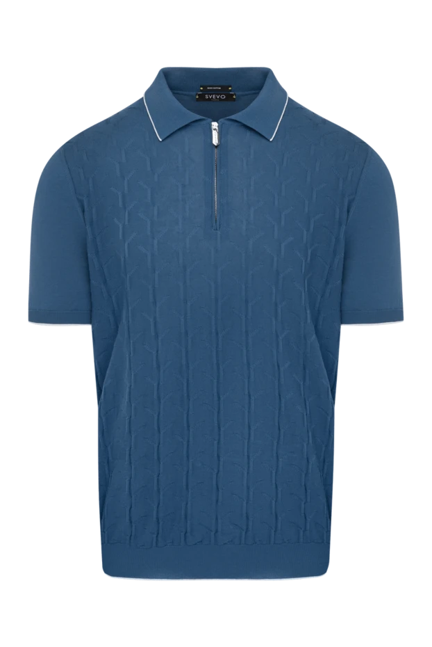 Svevo man men's blue cotton polo купить с ценами и фото 179431 - photo 1