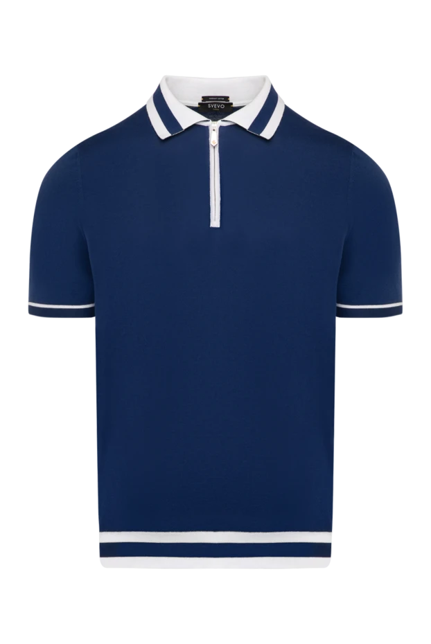 Svevo man men's blue cotton polo купить с ценами и фото 179432 - photo 1