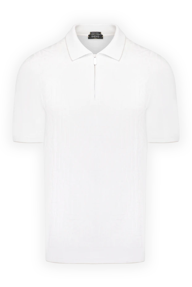 Svevo man men's white cotton polo купить с ценами и фото 179436 - photo 1