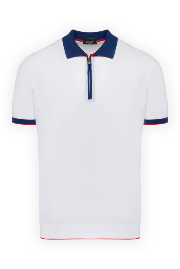 Svevo man men's white cotton polo купить с ценами и фото 179437 - photo 1