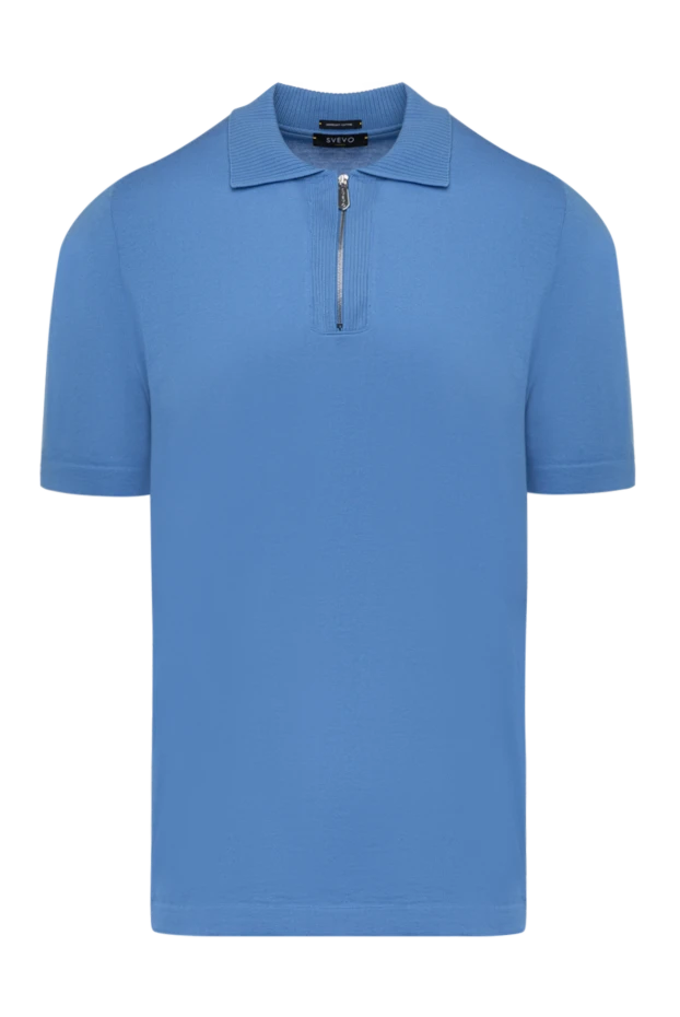 Svevo man men's blue cotton polo купить с ценами и фото 179439 - photo 1