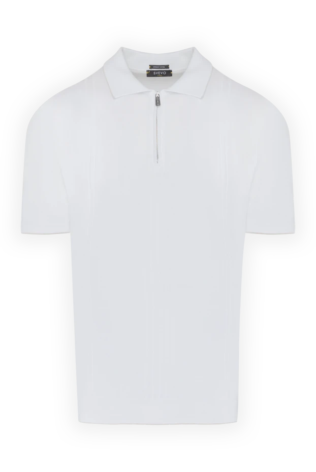 Svevo man men's white cotton polo купить с ценами и фото 179440 - photo 1