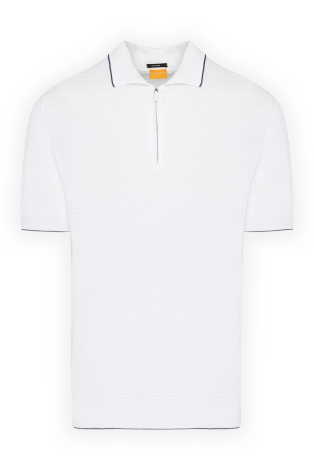 Svevo man men's white cotton polo купить с ценами и фото 179441 - photo 1