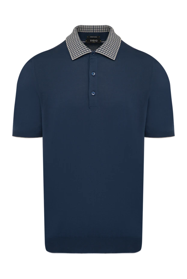 Svevo man men's blue cotton polo купить с ценами и фото 179444 - photo 1