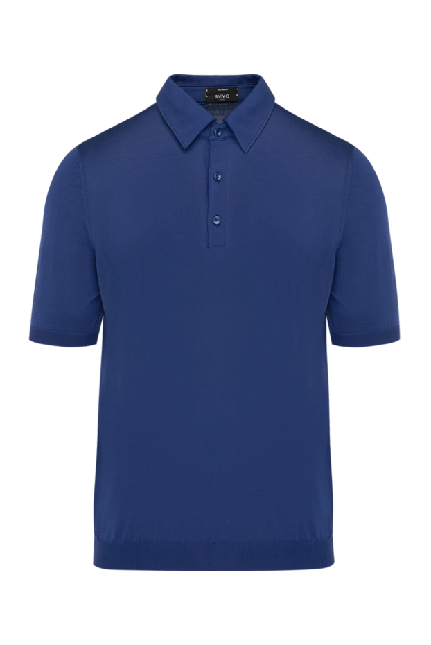 Svevo man men's blue silk polo купить с ценами и фото 179445 - photo 1