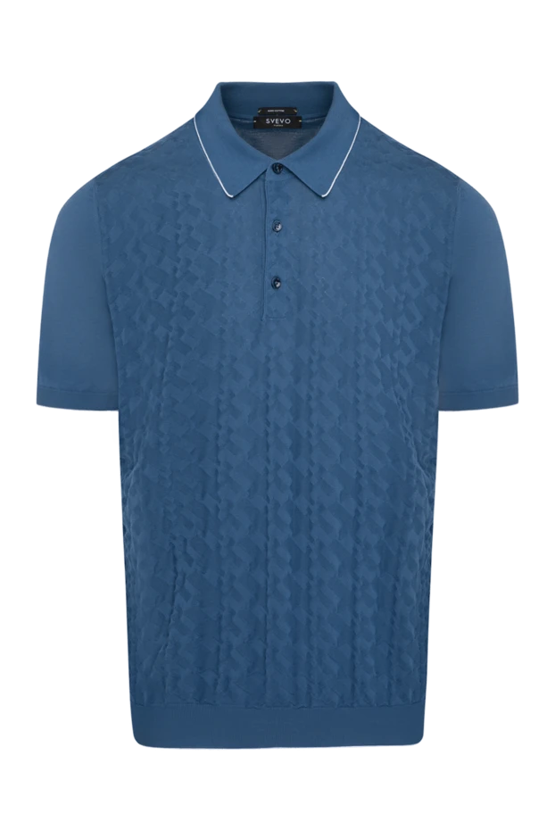 Svevo man men's blue cotton polo купить с ценами и фото 179449 - photo 1