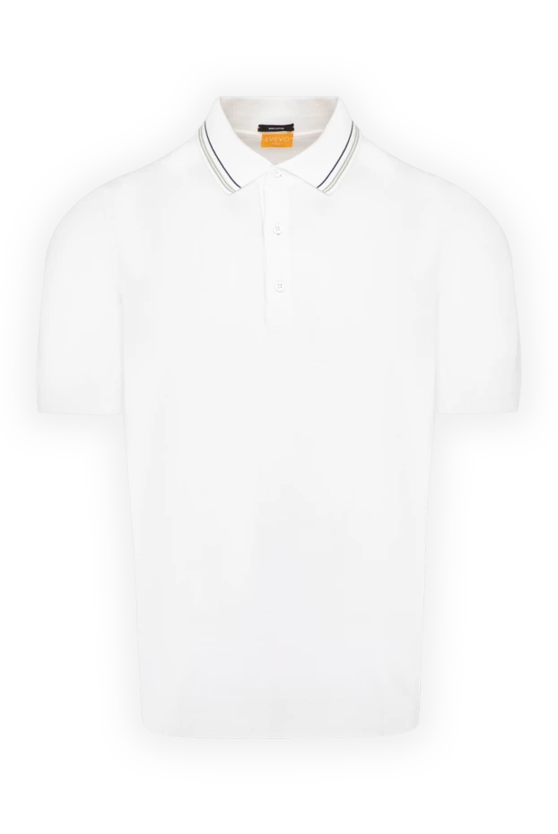 Svevo man men's white cotton polo купить с ценами и фото 179451 - photo 1