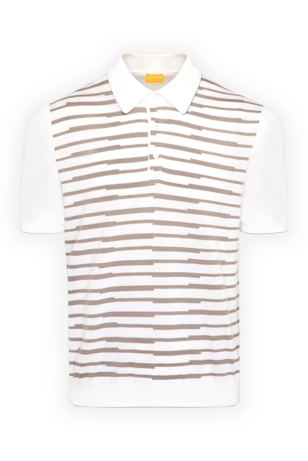 Svevo man men's white cotton polo купить с ценами и фото 179454 - photo 1