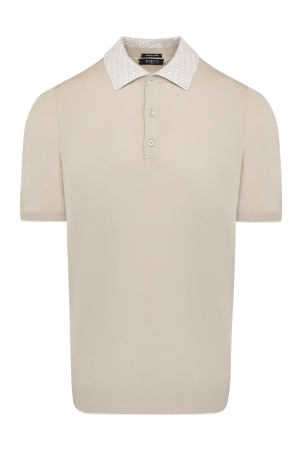 Svevo man men's beige cotton polo купить с ценами и фото 179455 - photo 1