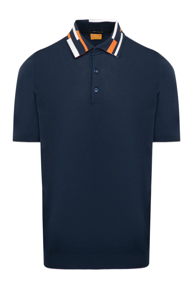 Svevo man men's blue cotton polo купить с ценами и фото 179456 - photo 1