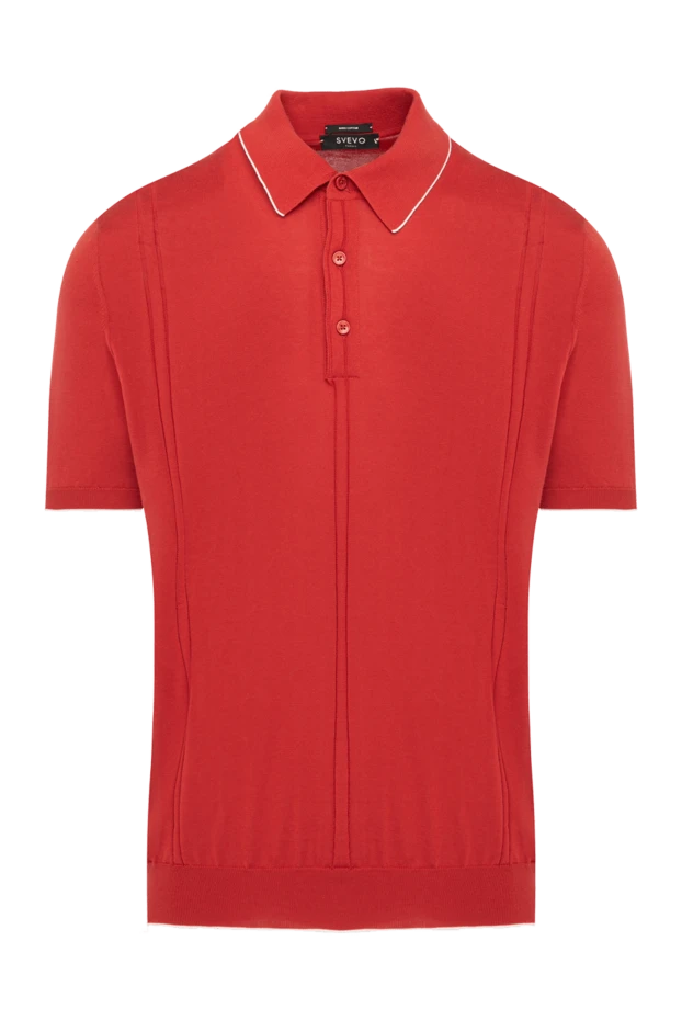 Svevo man men's red cotton polo купить с ценами и фото 179458 - photo 1