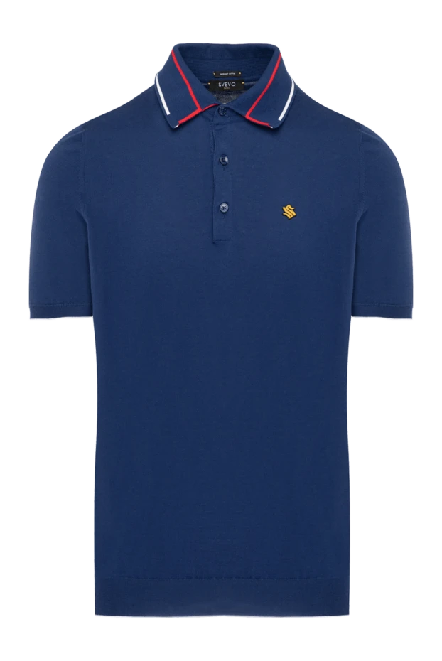 Svevo man men's blue cotton polo купить с ценами и фото 179460 - photo 1