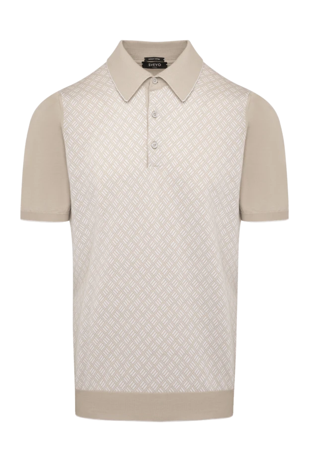 Svevo man men's beige cotton polo купить с ценами и фото 179461 - photo 1