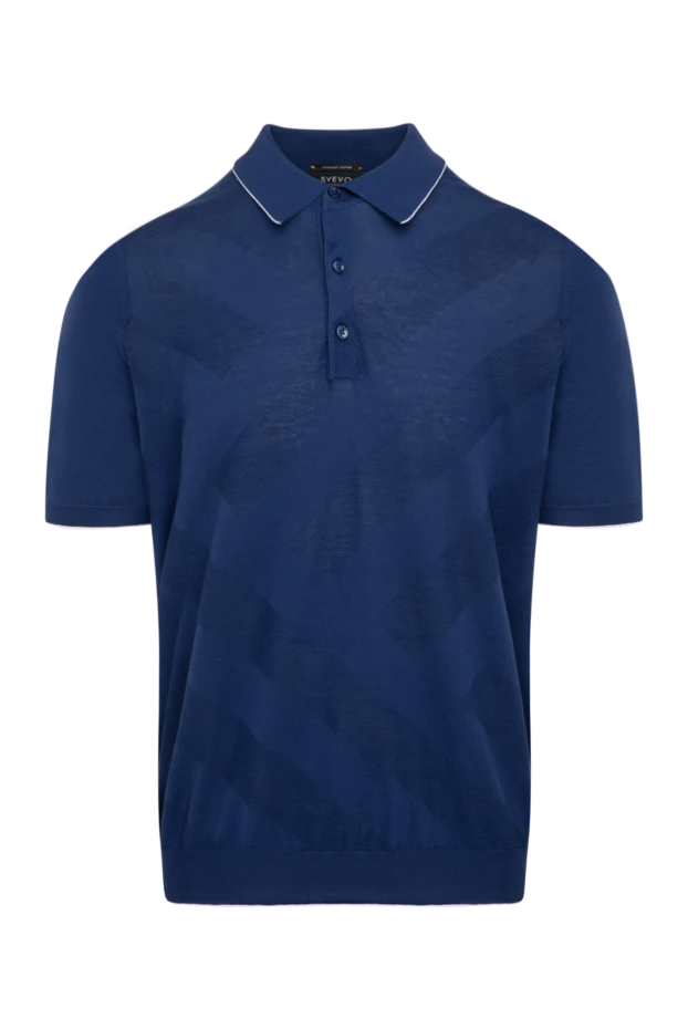 Svevo man men's blue cotton polo купить с ценами и фото 179464 - photo 1