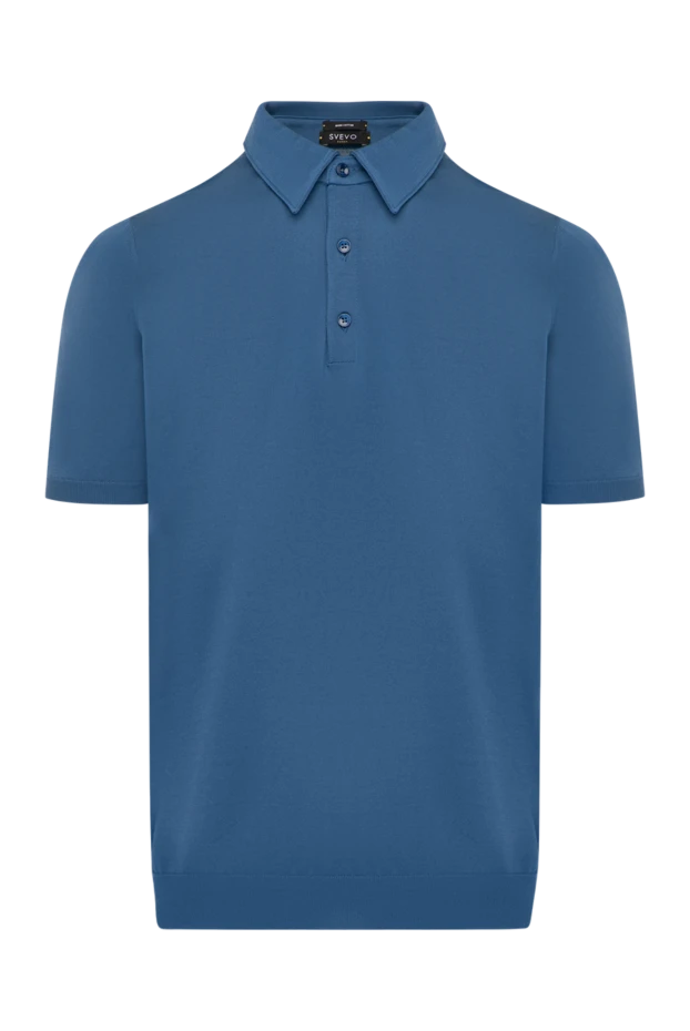 Svevo man men's blue cotton polo купить с ценами и фото 179466 - photo 1