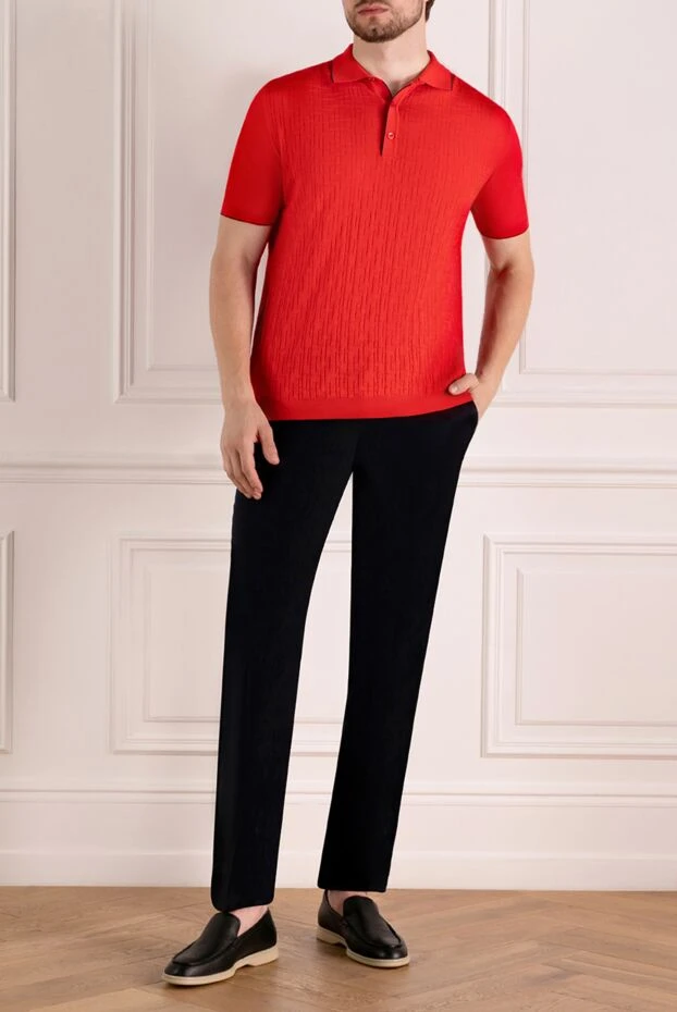 Svevo man men's red cotton polo купить с ценами и фото 179467 - photo 2