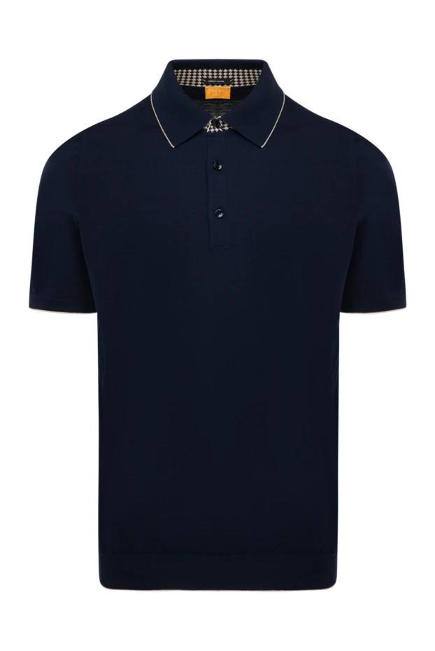 Svevo man men's blue cotton polo купить с ценами и фото 179469 - photo 1