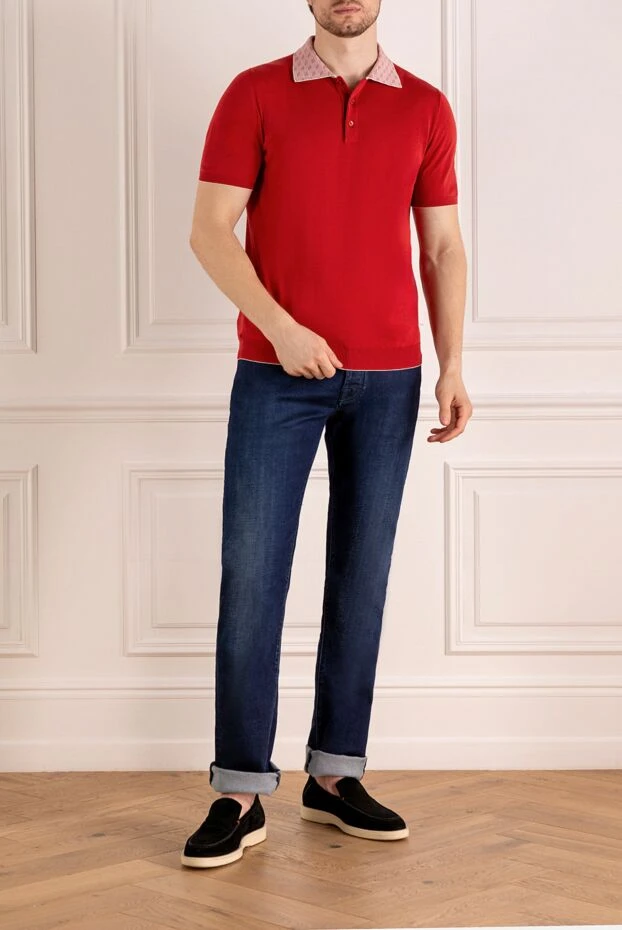 Svevo man men's red cotton polo купить с ценами и фото 179475 - photo 2