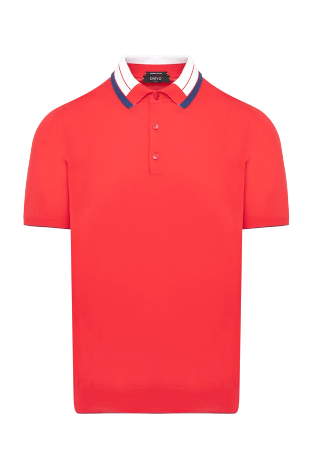 Svevo man men's red cotton polo купить с ценами и фото 179477 - photo 1