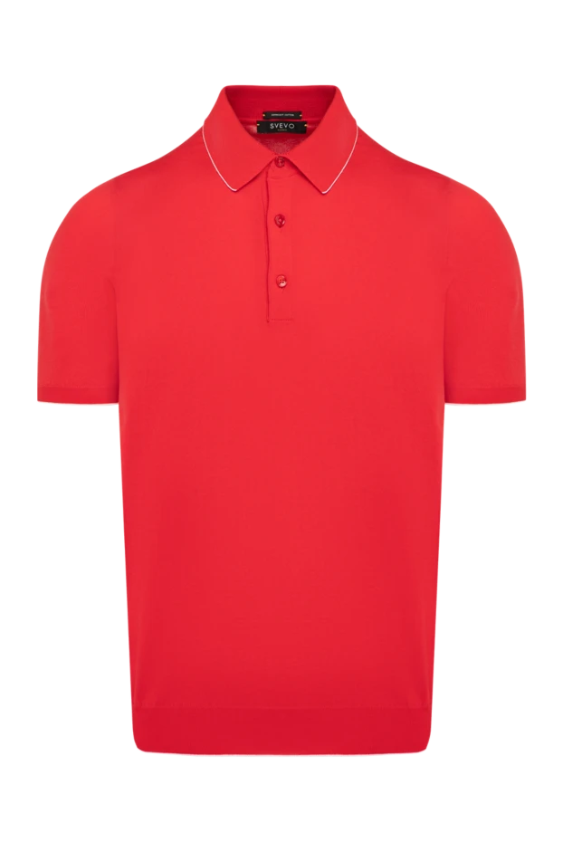 Svevo man men's red cotton polo купить с ценами и фото 179478 - photo 1