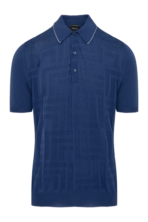 Svevo man men's blue cotton polo купить с ценами и фото 179483 - photo 1